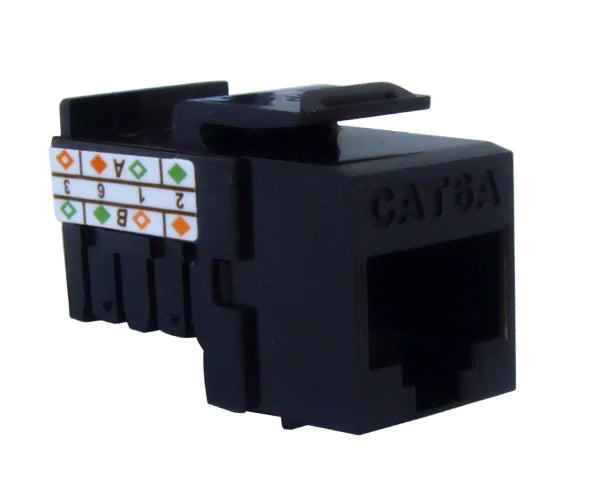 CAT6A Punch Down Keystone Jack Pack of 50 | Unshielded