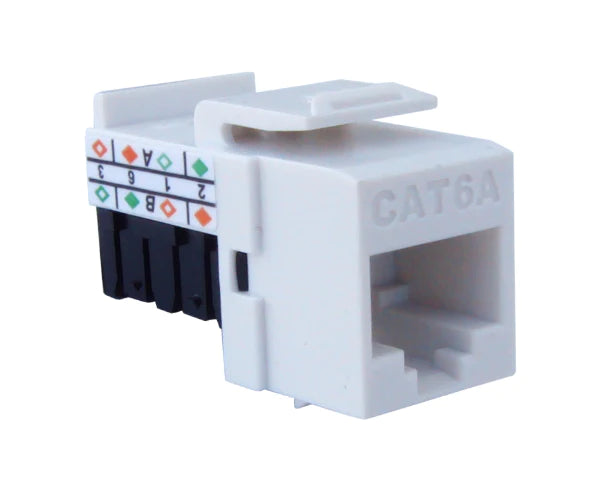 CAT6A Punch Down Keystone Jack Pack of 50 | Unshielded