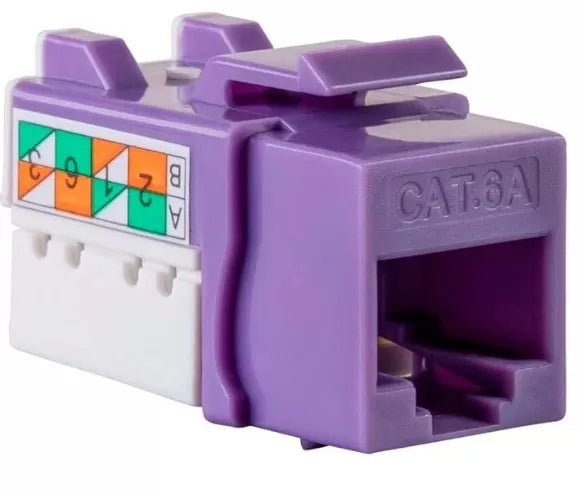 CAT6A Punch Down Keystone Jack Pack of 50 | Unshielded