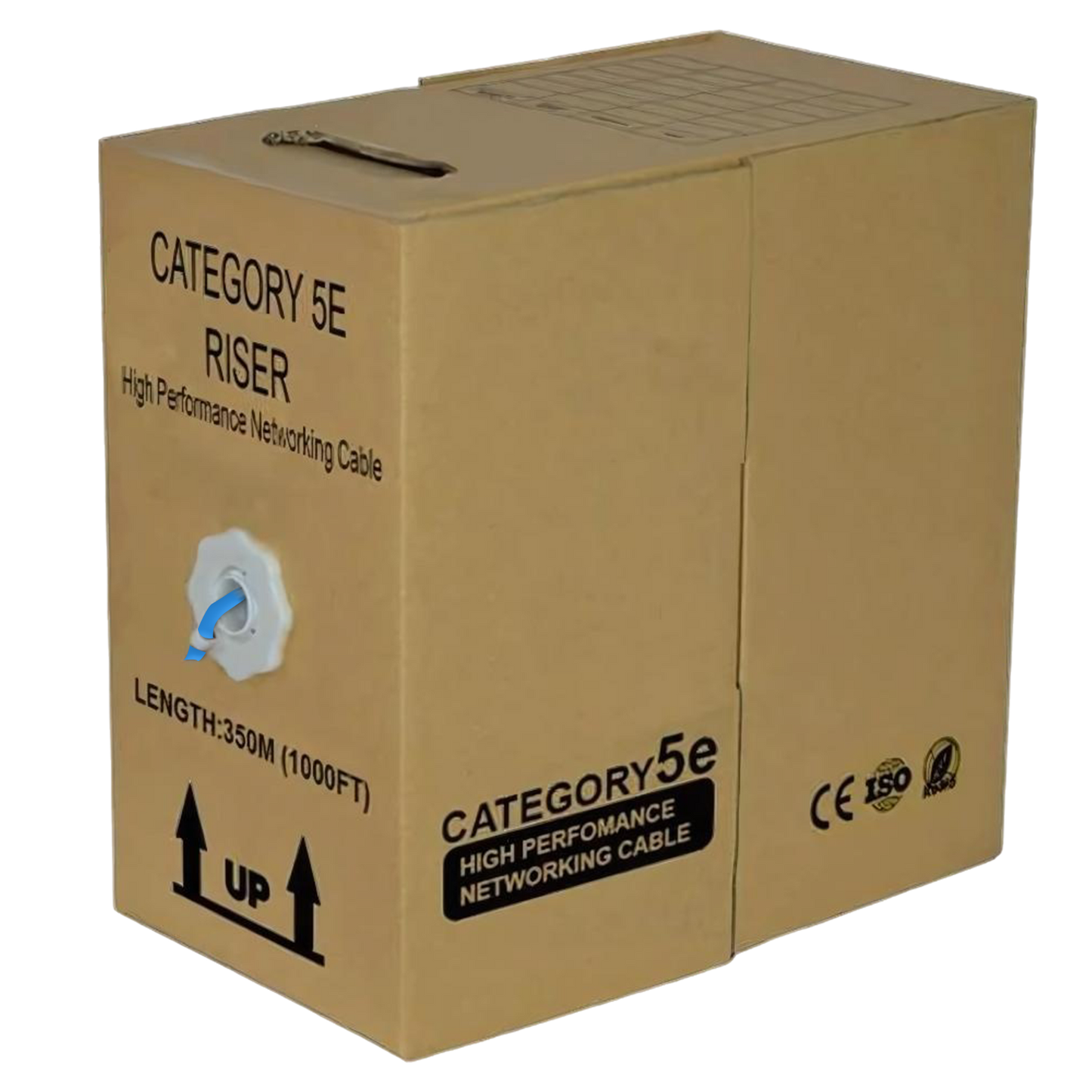 Cat5e Riser Cable | Unshielded Twisted Pair | Solid Bare Copper | 1000 Ft