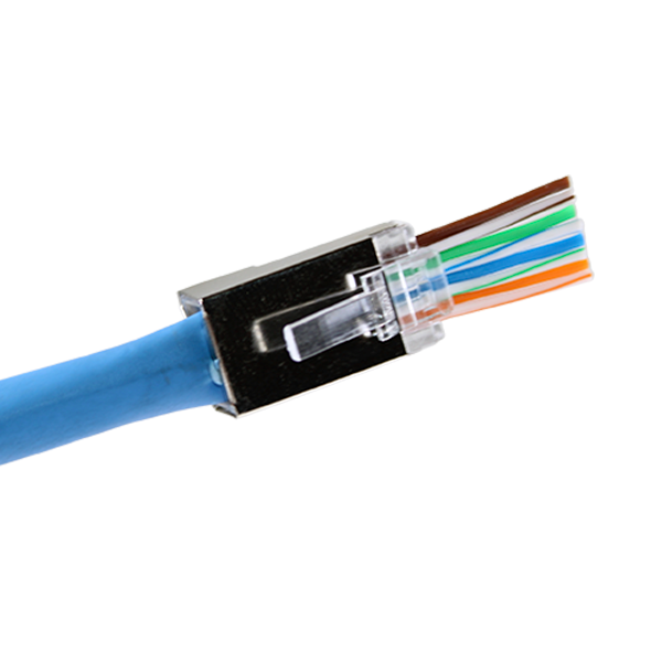 100-Pack CAT5e RJ45 Connector Ends – 8P8C Crimp-On Plugs For Stranded LAN Cable