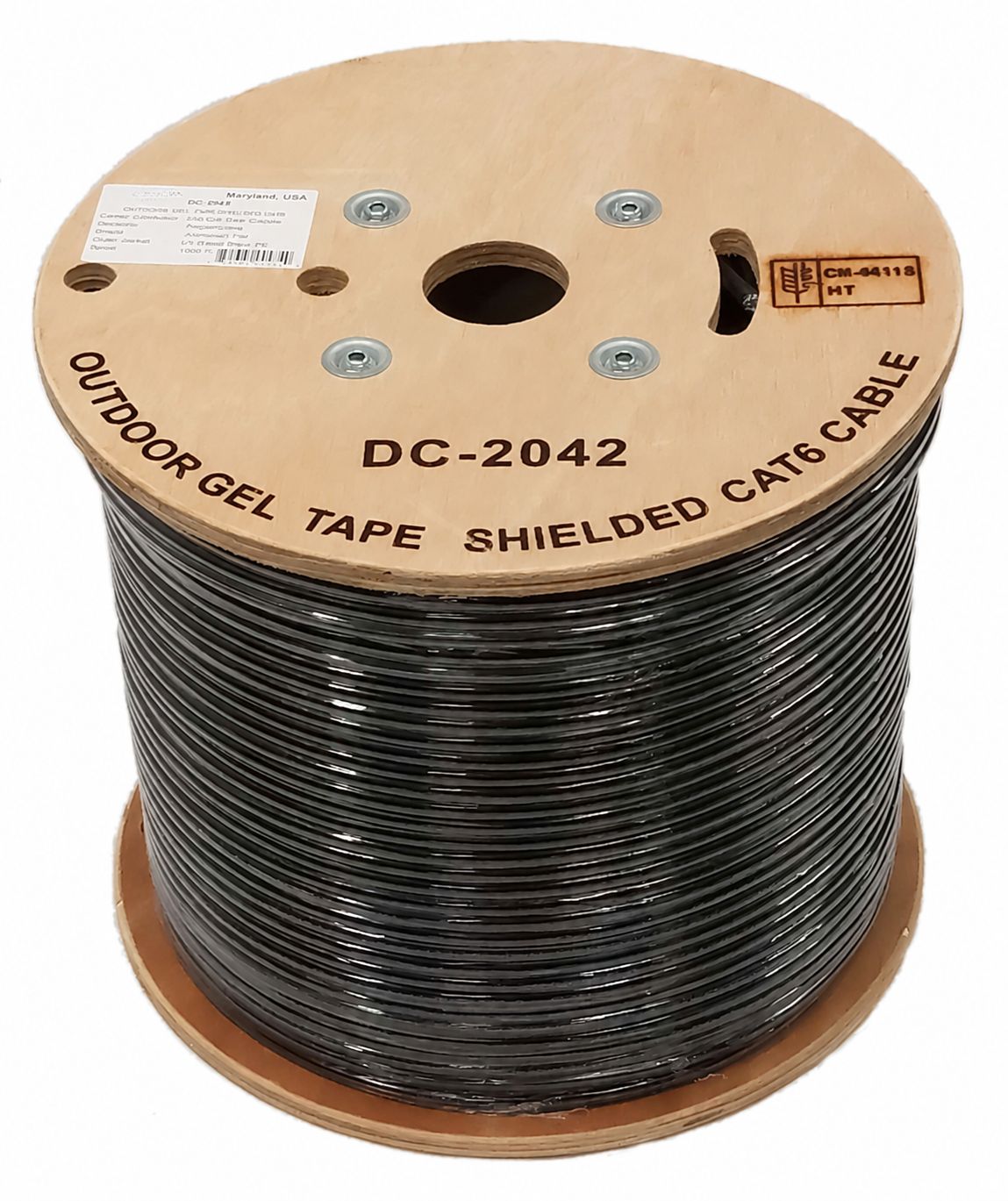CAT6 Outdoor FTP Shielded With Gel Tape - 1000ft DC-2042