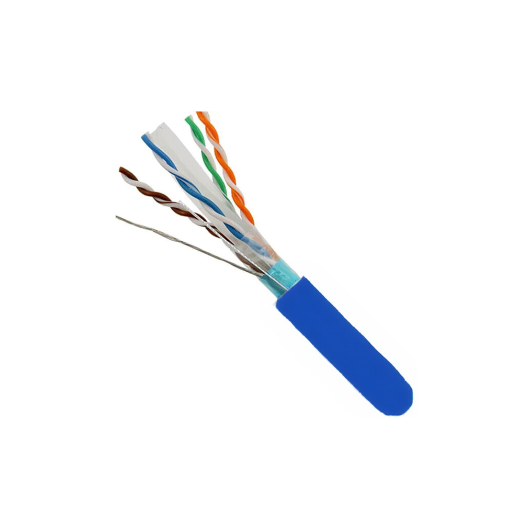 Cat6a Riser Rated Cable | Shielded F/UTP | Solid Bare Copper | 1000 Ft