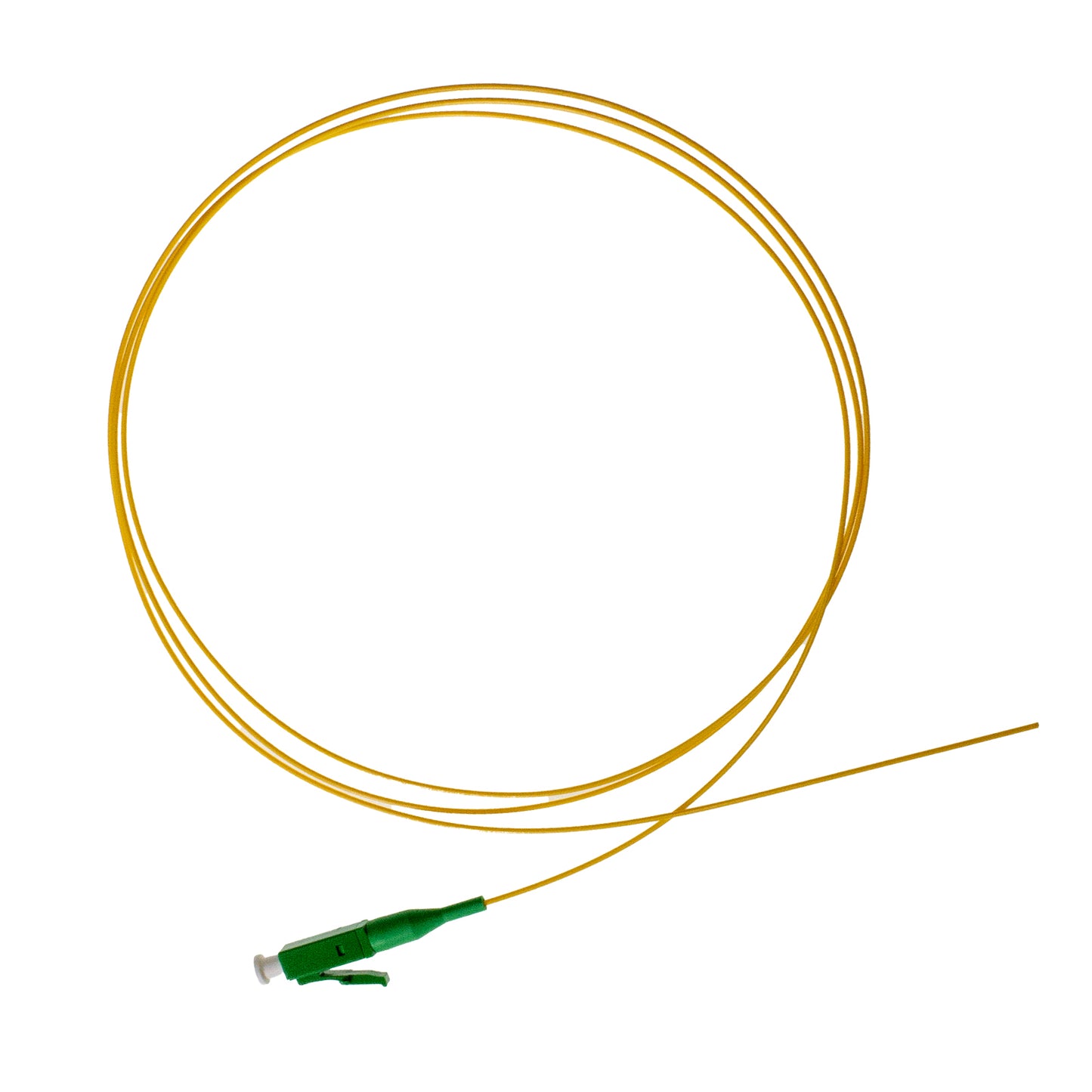 Pigtail LC/APC SM G657A1 SX 0.9mm OFNR Yellow, semitight