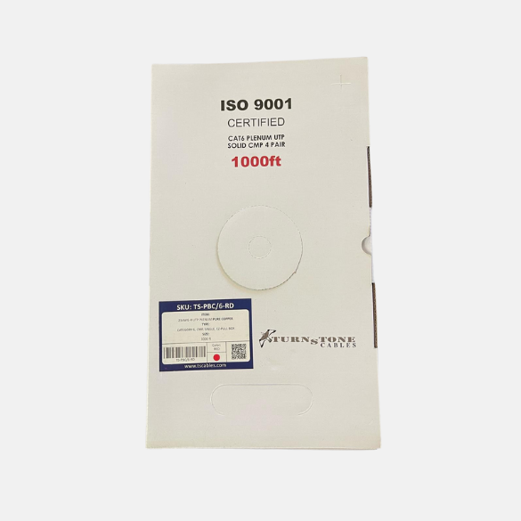 Cat6 Plenum UTP Solid Bare Copper Red - Clearance Sale