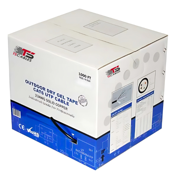 Cat6 Outdoor Unshielded Dry Gel Tape 550MHz Cable - 1000ft