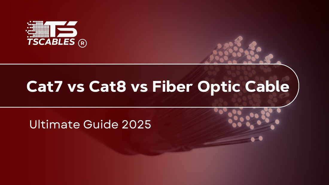 Cat7 vs Cat8 vs Fiber Optic Cable