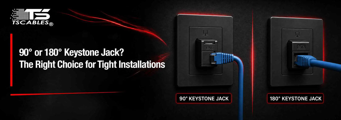90° or 180° Keystone Jack? The Right Choice for Tight Installations