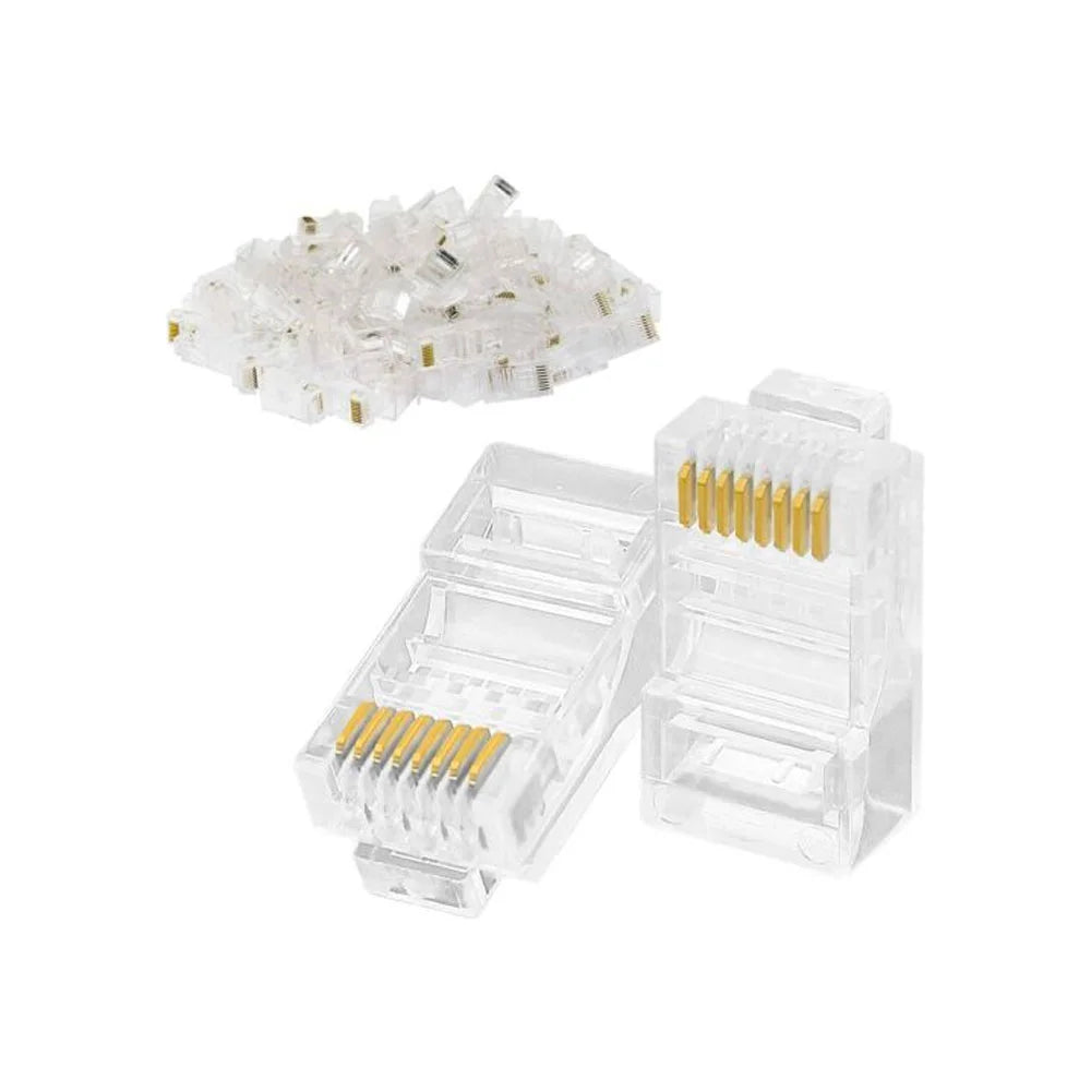 Cat5e Standard Rj45 Crimp Connectors Pack of 100 Pcs