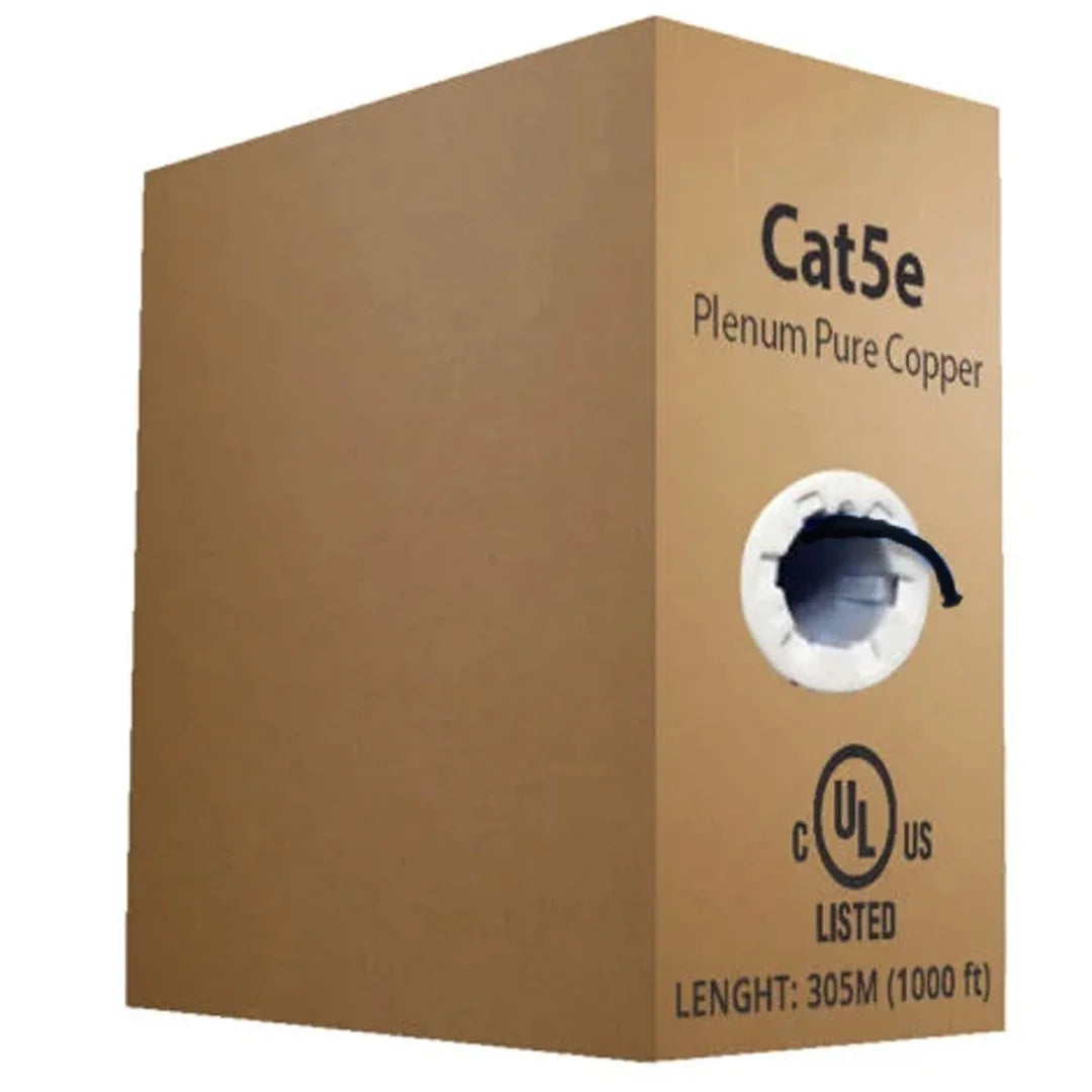 Cat5e Plenum 100% Solid Pure Copper Ethernet Cable UL Listed