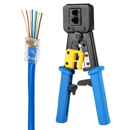 RJ45 Crimp Tool Pass Through Cat5 Cat5e Cat6 Crimping Tool