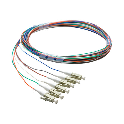 Pigtail LC/UPC 06 colors OM3 0.9mm OFNR 3M, tight buffer