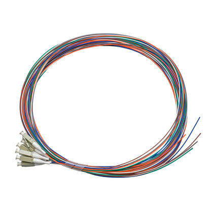 Pigtail LC/UPC 06 colors OM3 0.9mm OFNR 3M, tight buffer