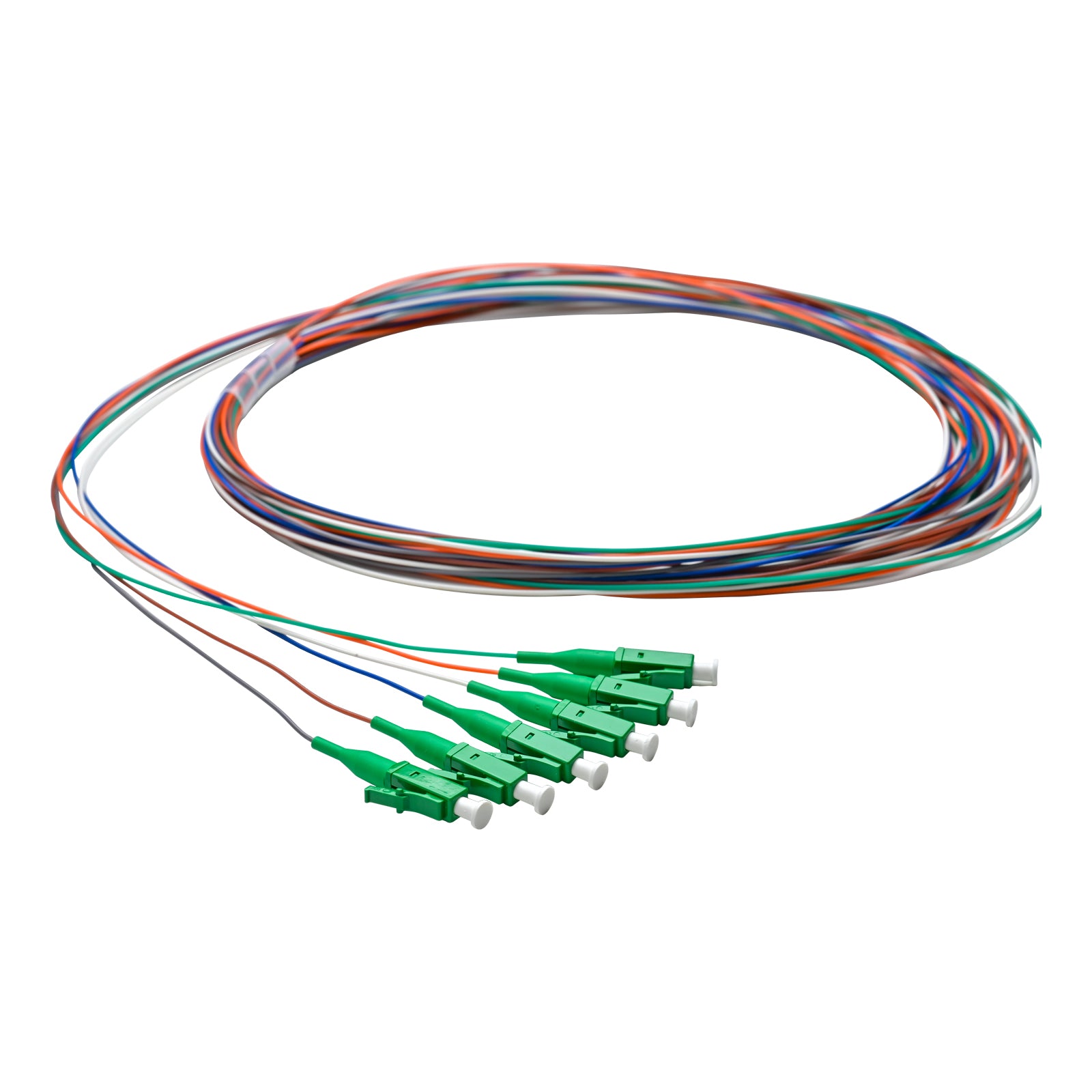 Pigtail LC/APC 06 colors SM G657A1 0.9mm OFNR 3M,tight buffer