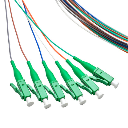 Pigtail LC/APC 06 colors SM G657A1 0.9mm OFNR 3M, semitight
