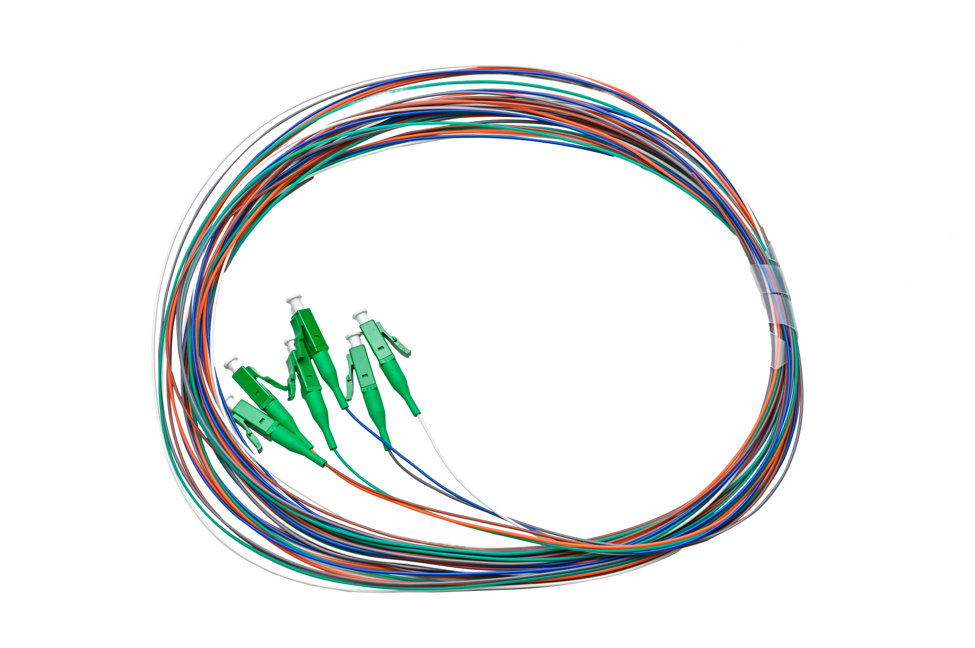 Pigtail LC/APC 06 colors SM G657A1 0.9mm OFNR 3M,tight buffer