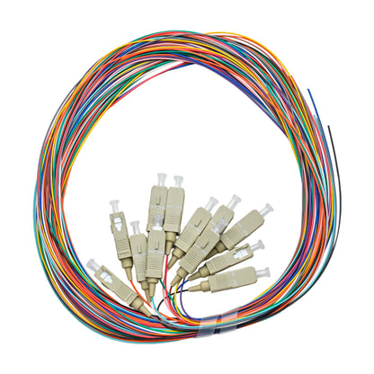 Pigtail SC/UPC 12 colors OM4 0.9mm OFNR 3M, tight buffer