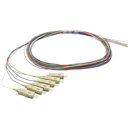 Pigtail SC/UPC 06 colors OM3 0.9mm OFNR 3M, tight buffer