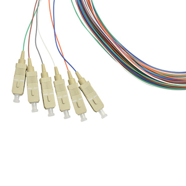 Pigtail SC/UPC 06 colors OM4 0.9mm OFNR 3M, semitight