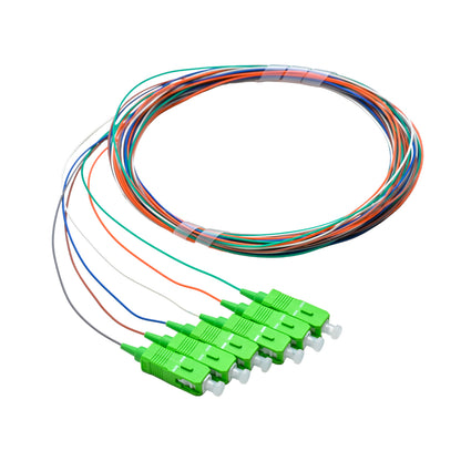 Pigtail SC/APC 06 colors SM G657A1 0.9mm OFNR 3M, semitight