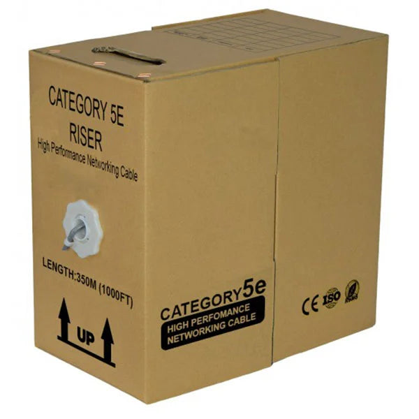 Cat5e Riser Cable | Unshielded Twisted Pair | Solid Bare Copper | 1000 Ft