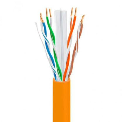 Cat6 Plenum Cable | Unshielded Twisted Pair | 1000 Ft | Orange