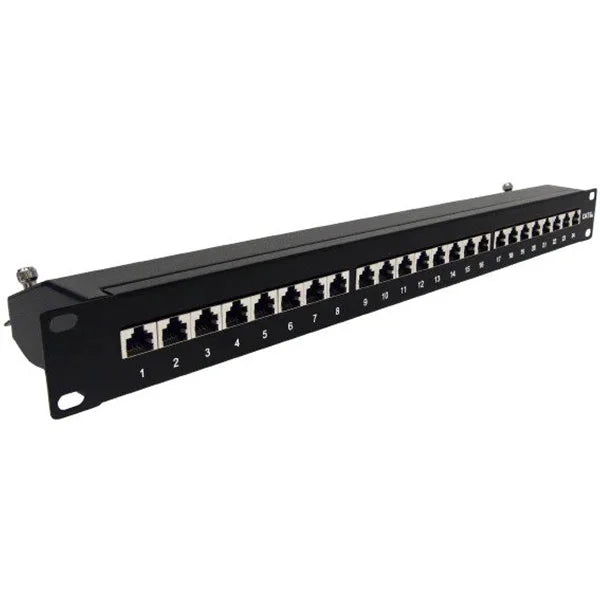 CAT6A Network 24-Port Patch Panel, 1U, 19 | Shielded