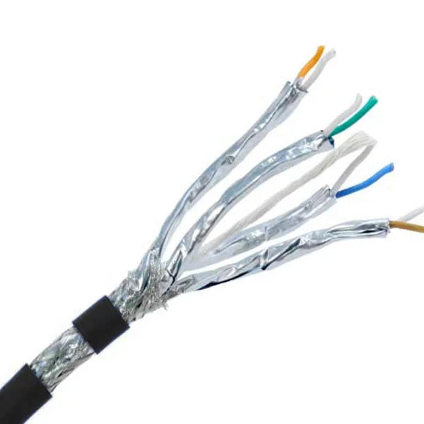 Cat8 Plenum Cable | Dual Shield Twisted Pair (S/FTP) | Solid Bare Copper | 500ft