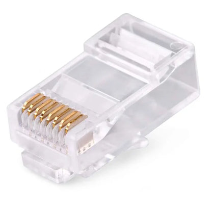 Cat6 Standard Rj45 Crimp Connectors Modular Plug Pack of 100 Pcs | Unshielded