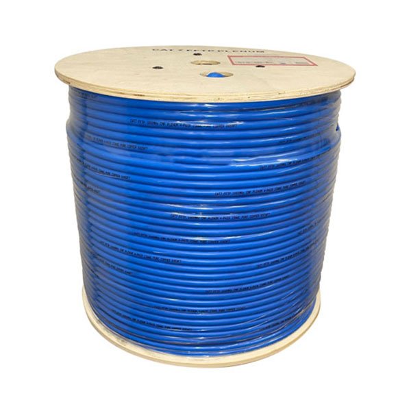 Cat6a Ethernet Solid Bulk Cable,1000ft, UTP, 23AWG, Blue 